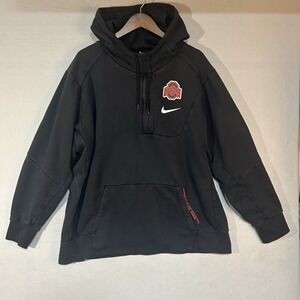 Nike Ohio State Buckeyes Hoodie Men's XXL Chest Pocket Black
